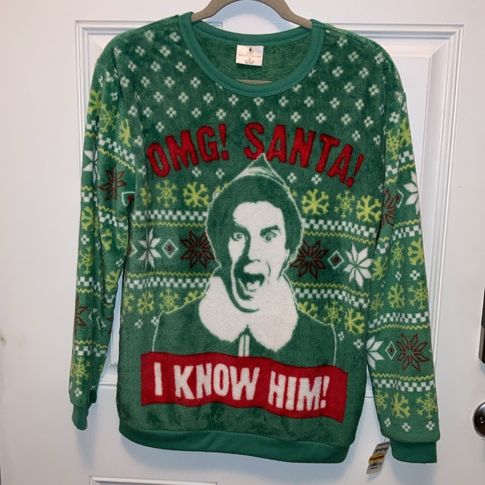 Elf Buddy The Elf Santa Christmas Sweater size Small